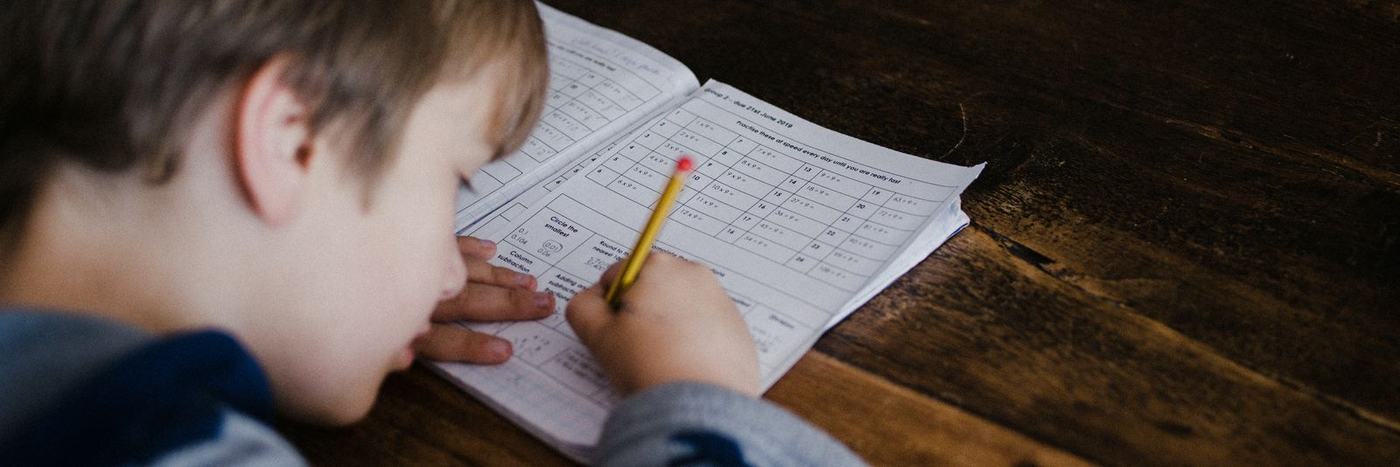 boy writing